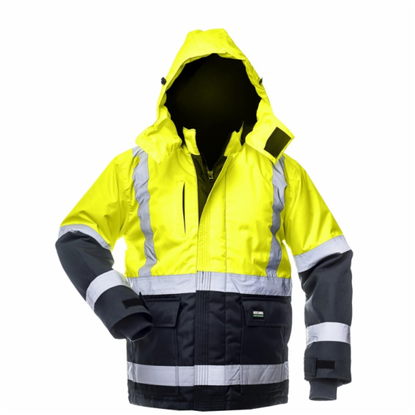 BO_SAFETY Bunda CANVAS HI-VIS FB-8946 žlutá, modrá, M