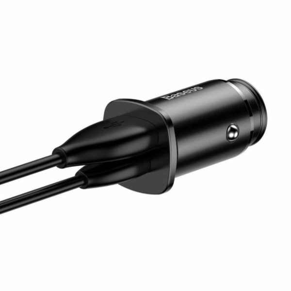 Nabíječka do auta Baseus 30W 1x USB,1x USB-C černá