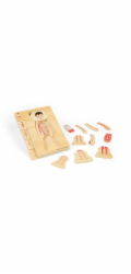 Bigjigs Toys Dřevěné puzzle Anatomie chlapec