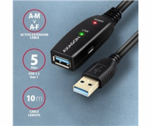 BAZAR AXAGON ADR-310, USB 3.2 Gen 1 A-M -> A-F aktivní pr...