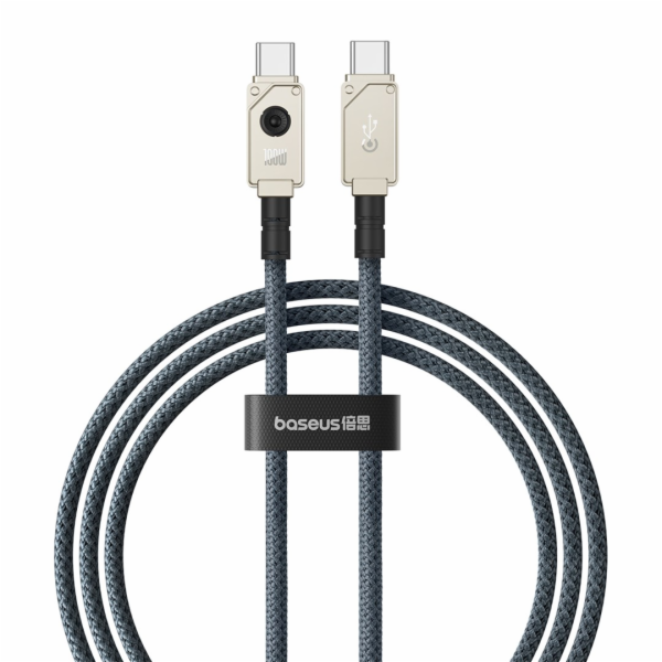 Baseus Unbreakable Kabel USB C na USB C 1 m 100 W bílá