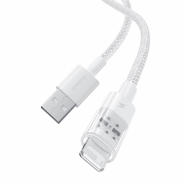 Baseus Gem Rychlonabíjecí kabel USB na IP 2,4A 2 m Bílá