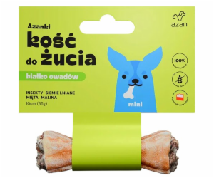AZANKI Kost s hmyzem a mátou MINI – pamlsek pro psa – 10 cm