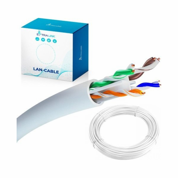 Extralink CAT6 UTP(U/UTP) kabel vnitřní kroucená dvoulink...