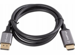 Lanberg Displayport(M)-HDMI(M) kabel 1M 4K černo-stříbrný