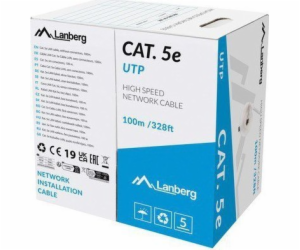 Lanberg LAN kabel UTP kat.5E 100M CU drát šedý CPR + náho...