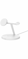 Belkin Boost Charge Pro 3v1 Qi2 15W Nastavitelná nabíječka, bílá