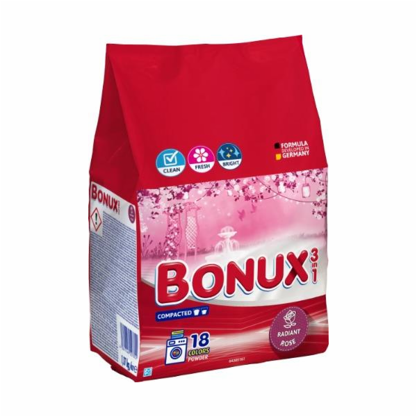 Prací prášek Bonux Radiant Rose 18ks, 1,17 kg