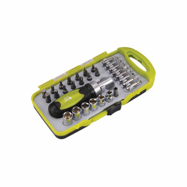 Šroubovák ráčnový s hlavicemi a hroty, sada 30ks EXTOL-CRAFT