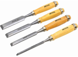 AWTools SADA DLÁTEK S DŘEVĚNÝMI RUKAMI 4 KUSY 6/12/18/24 MM