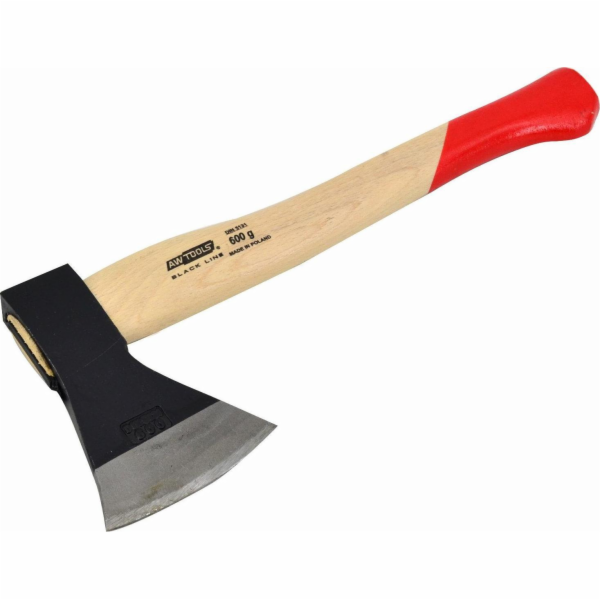 AWTools Tesařská sekera 0,6kg Dřevěná násada Black Line A...