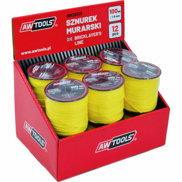 AWTools ZDĚNÁ ŘETĚNA 100m / 1,5mm 12ks. AW26513