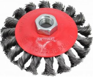 AWTools kroucený kónický kartáč 115mm M14 (AW55136)