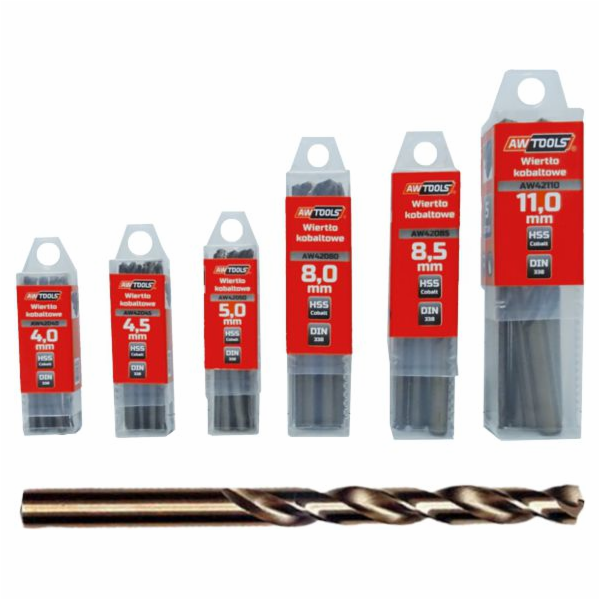AWTools kov kobaltový válcový vrták 3,5mm 10ks. (AW42035)