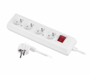 AWTools 4-zásuvková napájecí lišta 1,5 m bílá (AW24640)