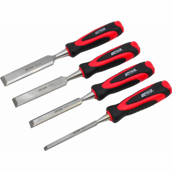 AWTools SADA DLÁTEK S PLASTOVÝMI RUKAMI 4 KUSY 6/12/18/24 MM