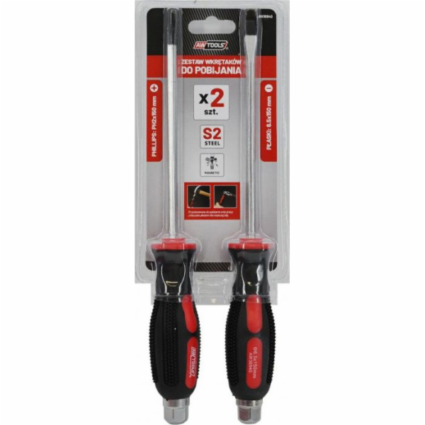 AWTools Sada 2 rázových šroubováků (AW36940)