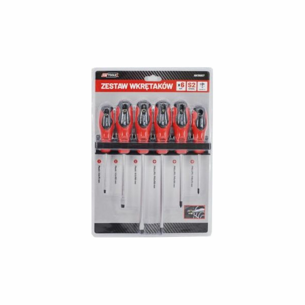 AWTools Sada šroubováků na závěs S2 6 ks. (AW36807)
