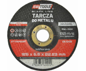 AWTools KOVOVÝ BRUSNÝ KOTOUČ 125*6,5mm BLACK LINE