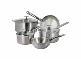 Hrnec de Buyer, 3601.03, ALCHIMY, sada, hrnec s poklicí o 24 cm, 2 ks rendlíků s poklicemi o 16/20 cm, 2 ks pánve o 24 cm