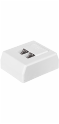 NETRACK 106-36 complete surface-mounted outlet 2xRJ45 8p8c FTP Cat6
