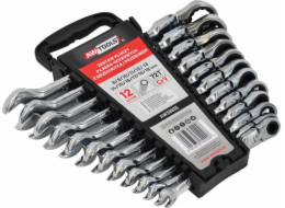 AWTOOLS RAČŇOVÉ OTEVŘENÉ KLÍČE, SPOJENÉ, SADA 12 ks. 8-19 mm