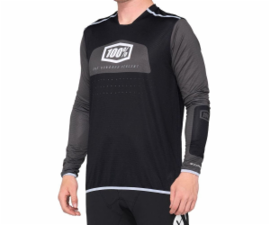 100% Pánské tričko 100% R-CORE X Jersey dlouhý rukáv čern...