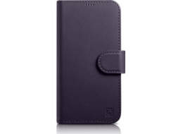iCarer iCarer Wallet Case 2v1 iPhone 14 Plus kožené pouzdro s flip Anti-RFID tmavě fialové (WMI14220727-DP)