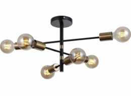 Stropní svítidlo Italux Kovové stropní svítidlo Piansi PND-4025-6-BL-HBR Molekulární mosaz Italux