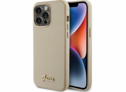 Pevné pouzdro Guess Guess GUHCP15LPGMCSD na iPhone 15 Pro 6.1 zlaté/světle zlaté Glitter Glossy Script