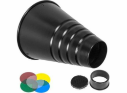 Studiová lampa GlareOne GlareOne snoot voštinový reflektor + 4 filtry