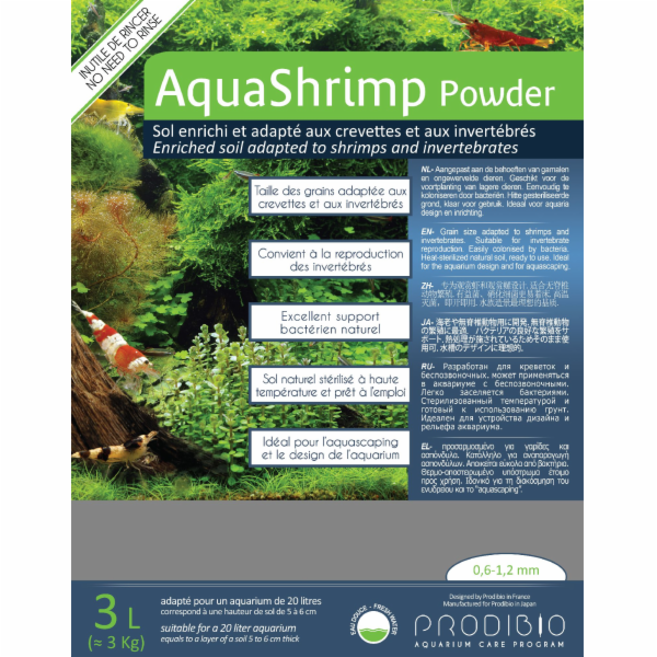 Prodibio AquaShrimp Powder 3 l + BacterKit Soil 6 amp