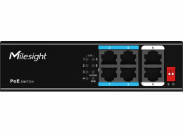 MILESIGHT Milesight MS-S0204-EL 4portový přepínač s PoE 65W pro kamery a CCTV 4*100 Mbps 2*100 Mbps Uplink PoE IEEE802.3 af / at