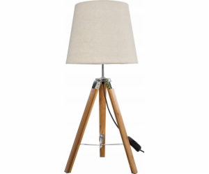 Atmosphera Tripod Stolní lampa, Dřevěná, 58 cm, Béžová