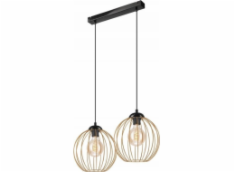 Závěsné svítidlo Lamkur Lamkur Zoya 45399 závěsné svítidlo kovová půdní klec 2x60W E27 černá/zlatá