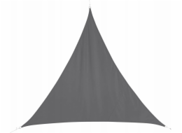 DLGTP Trojúhelníková stínící plachta CURACAO, 3 x 3 x 3 m, polyester, šedá