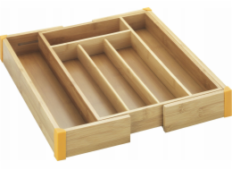 Maximex Výsuvná nádoba na příbory BAMBOO, vložka do zásuvky, 25,5 - 38 x 36 x 5 cm