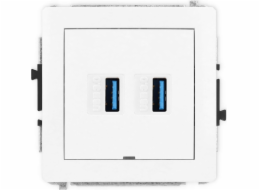 Karlík Dvojzásuvka 2xUSB AA 3.0 Karlík Deco DGUSBBO-6 bez popisového pole bílá
