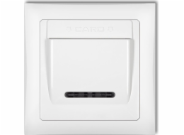Karlik Hotelový vypínač Karlik Deco DSHSO-1 s rámem Deco Soft bílý