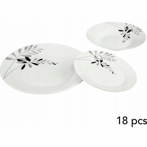 5five Sada talířů pro 6 osob, porcelán, 18 kusů