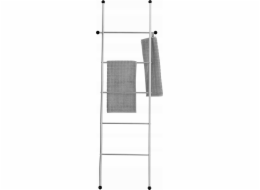Wenko Praktický koupelnový věšák, 5 úrovní, 2 háčky, výška 158 cm, nerez, stříbrná, na ručníky, župany, oblečení.