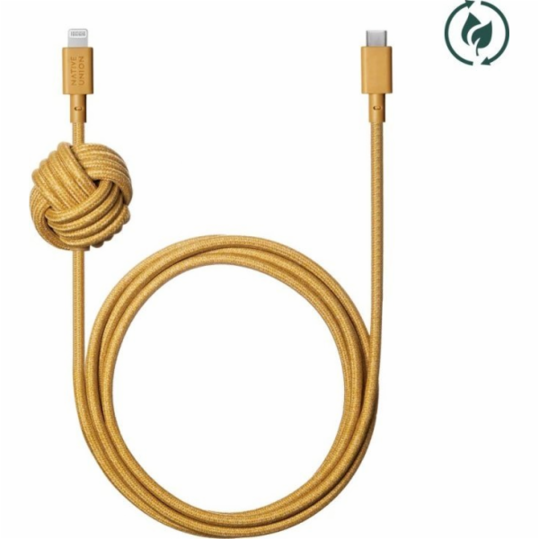 Native Union USB-C – Lightning kabel 3 m žlutý (NCABLE-CL...