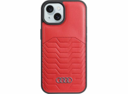 Audi Audi Synthetic Leather MagSafe iPhone 15 Plus / 14 Plus 6.7 červený/červený pevný obal AU-TPUPCMIP15M-GT/D3-RD
