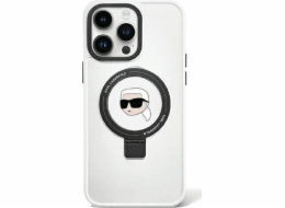 Karl Lagerfeld Karl Lagerfeld KLHMP15LHMRSKHH iPhone 15 Pro 6.1 bílé/bílé pevné pouzdro Ring Stand Karl Head MagSafe