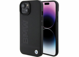 BMW BMW Leather Hot Stamp – pouzdro na iPhone 15 (černé)