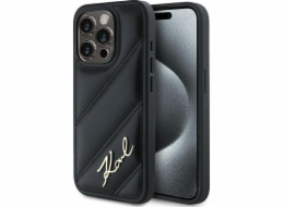 Karl Lagerfeld Karl Lagerfeld KLHCP13XPQDSMGK iPhone 13 Pro Max 6.7 černý/černý pevný obal Diagonal Quilted Script