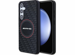 Pouzdro Mercedes AMG AMHMS24S23SMRK Pevné pouzdro Samsung Galaxy S24 Silikon Carbon Vzor MagSafe černá/černá
