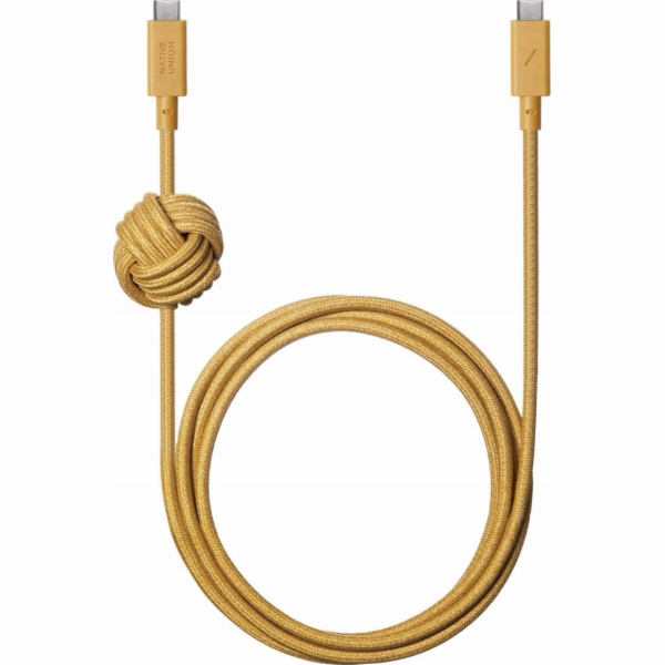 Kabel Native Union USB-C – USB-C 3m žlutý (ACABLE-C-KFT-NP)