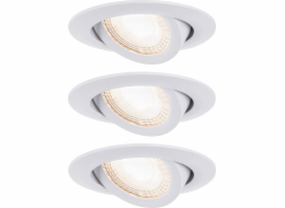 Paulmann Set Vestavné svítidlo 3-stupňové stmívání pohyblivé LED 3x7W 3000K 230V Matná bílá/plast