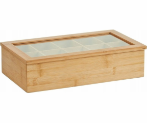 Bambusová krabička na čaj Zeller - 10 přihrádek, ZELLER
